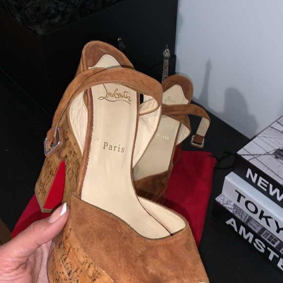 Women’s suede Christian Louboutin Dombasle Sandals - Picture 3 of 7